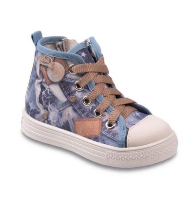 418P005 20 - tenisky kotníčk.,šněr,zip,riflové