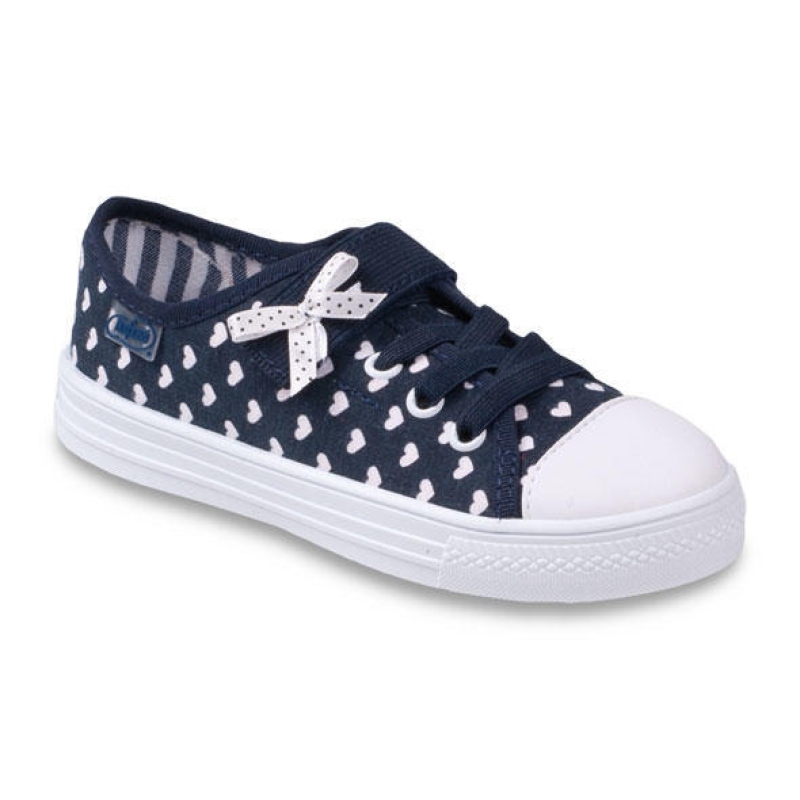 429X012 26 - dívčí tenisky, 1 SZ, modrá, srdíčka