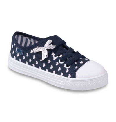 429X012 26 - dívčí tenisky, 1 SZ, modrá, srdíčka