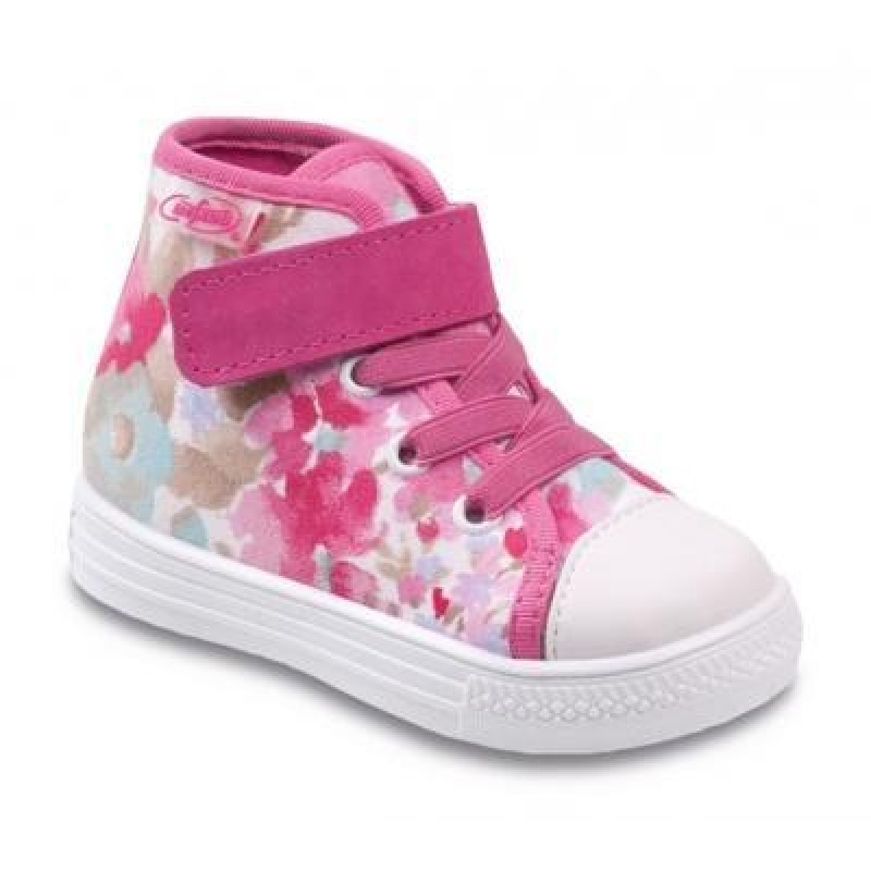 432P004 21 - dívčí kotník., šněr + 1 SZ, kytičky