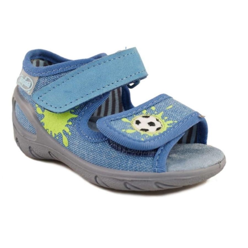433P010 21 - SUNNY - chl.sandálky, modrá, f.míč