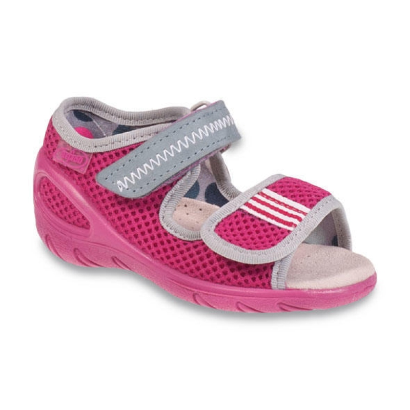 433P015 23 - SUNNY - dív.sandálky, růžová síť