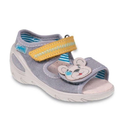 433P017 22 - SUNNY - chl.sandálky, šedá, méďa