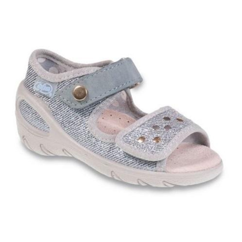 433P018 23 - SUNNY - dív.sandálky, stříbrná,cvočky