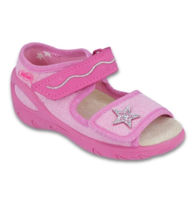 433P032 20 - SUNNY - dív.sandálky, růžová, hvězda