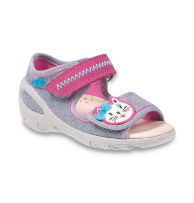 433X025 26 - SUNNY - dív.sandálky, šedé, kočička