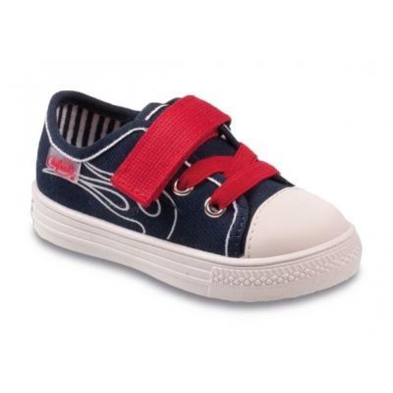 437P002 21 - chlap.tenisky, 1 SZ, modrá s červenou