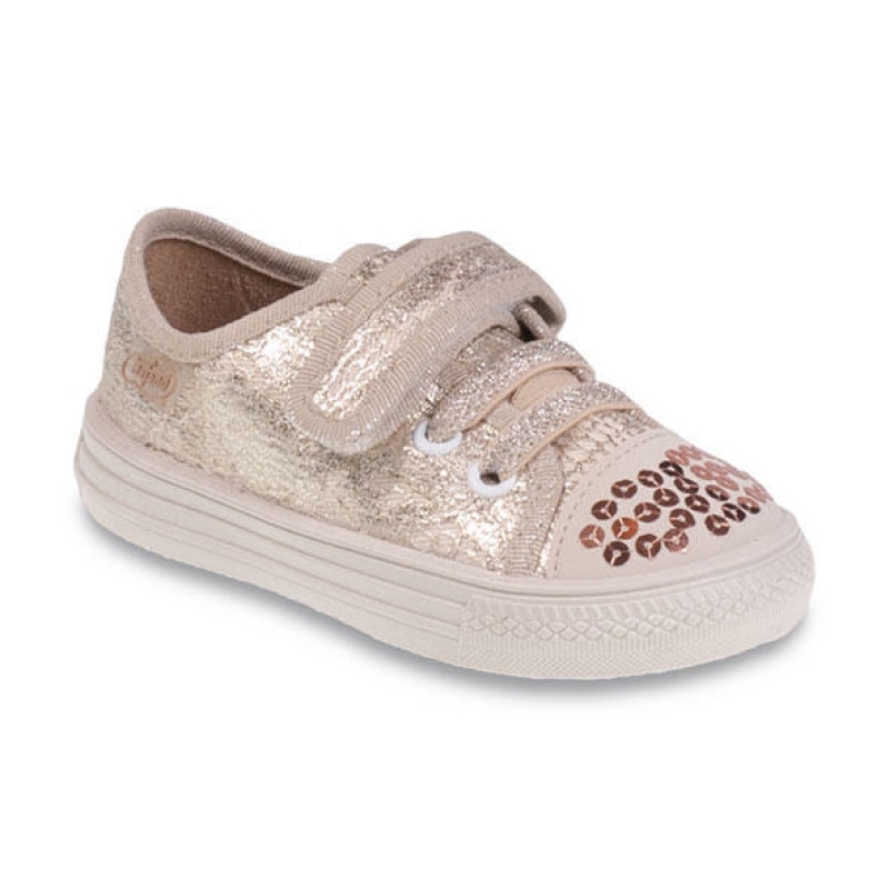 437P013 20 - dívčí tenisky, 1 SZ, zlatá