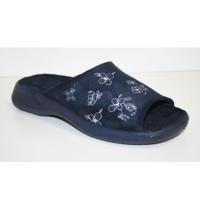 442D176 40 - OLIVIA OŠ - tm.modrá, kytičky