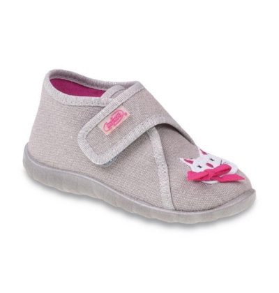 455P050 19 - dět.suchý zip - šedé, kočička