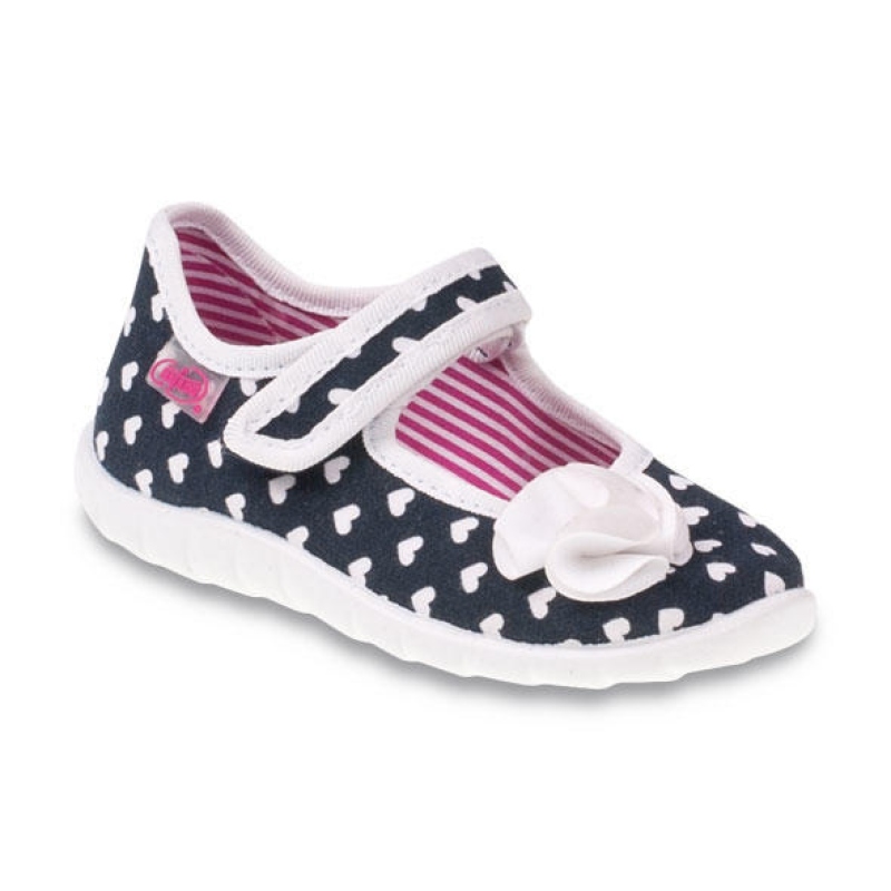 460P006 20 - balerínky, SZ, černá, bílá srdíčka