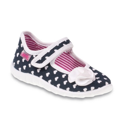 460P006 20 - balerínky, SZ, černá, bílá srdíčka