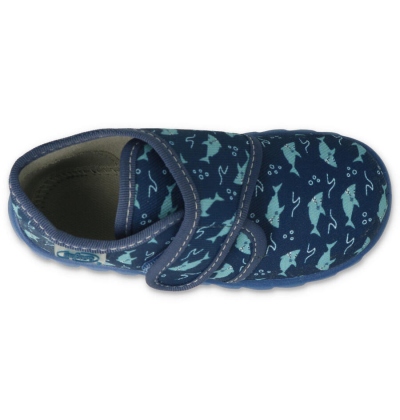 465P089 18 - chlapecké bačkorky Befado SZ, žraloci