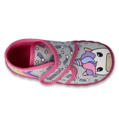 465P168 18 - dívčí bačkorky Befado SZ, jednorožec