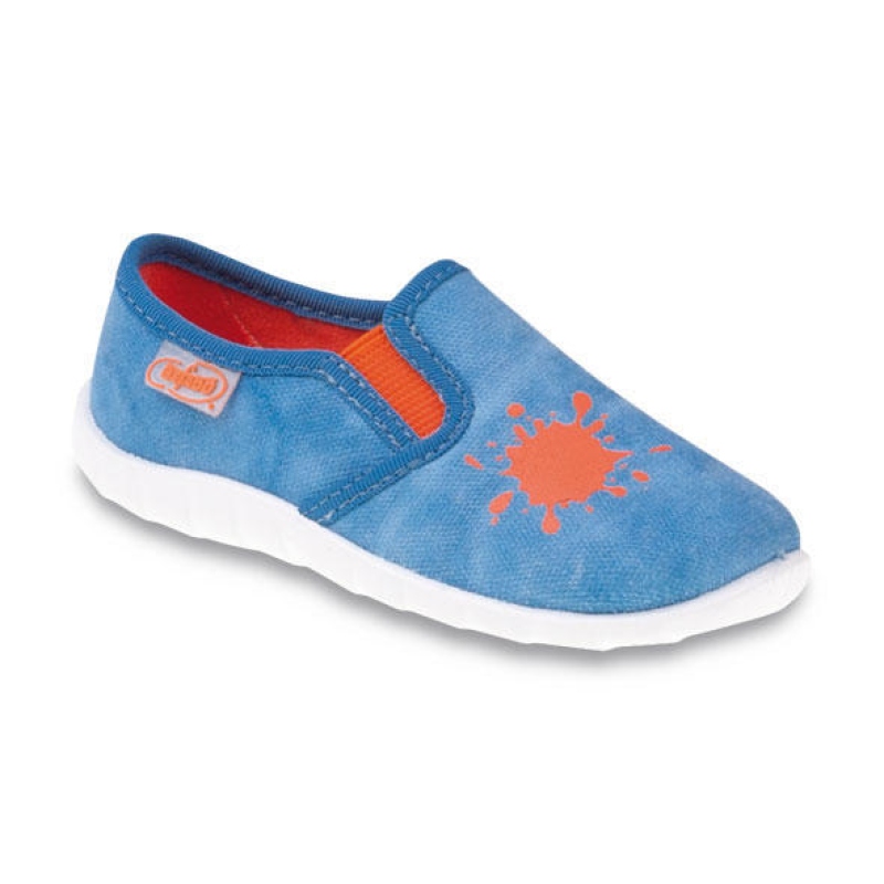 471P006 19 - chl.nazouvací, modrá, oranž. skvrna