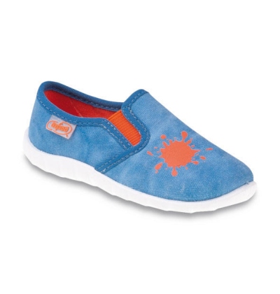 471P006 19 - chl.nazouvací, modrá, oranž. skvrna