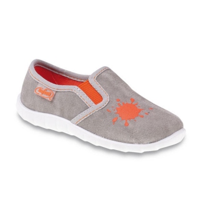 471P007 18 - chl.nazouvací,šedá, oranž. skvrna