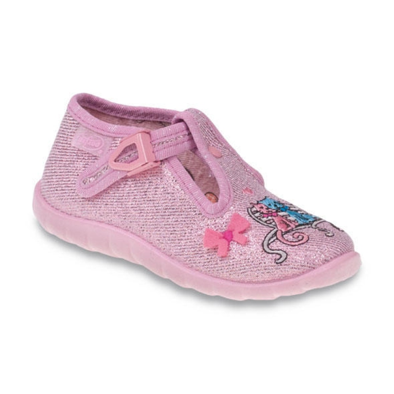 481P002 22 - dívčí přezka,růžová lesklá, 2 kočičky