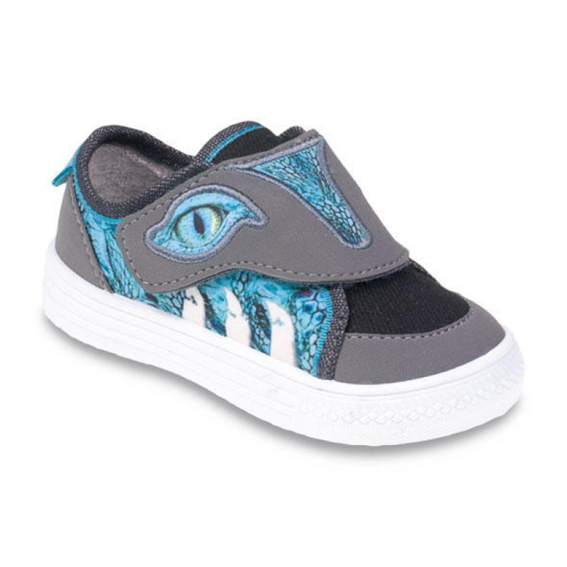 498P002 20 - tenisky nízké 1 SZ,oko modré, chl.