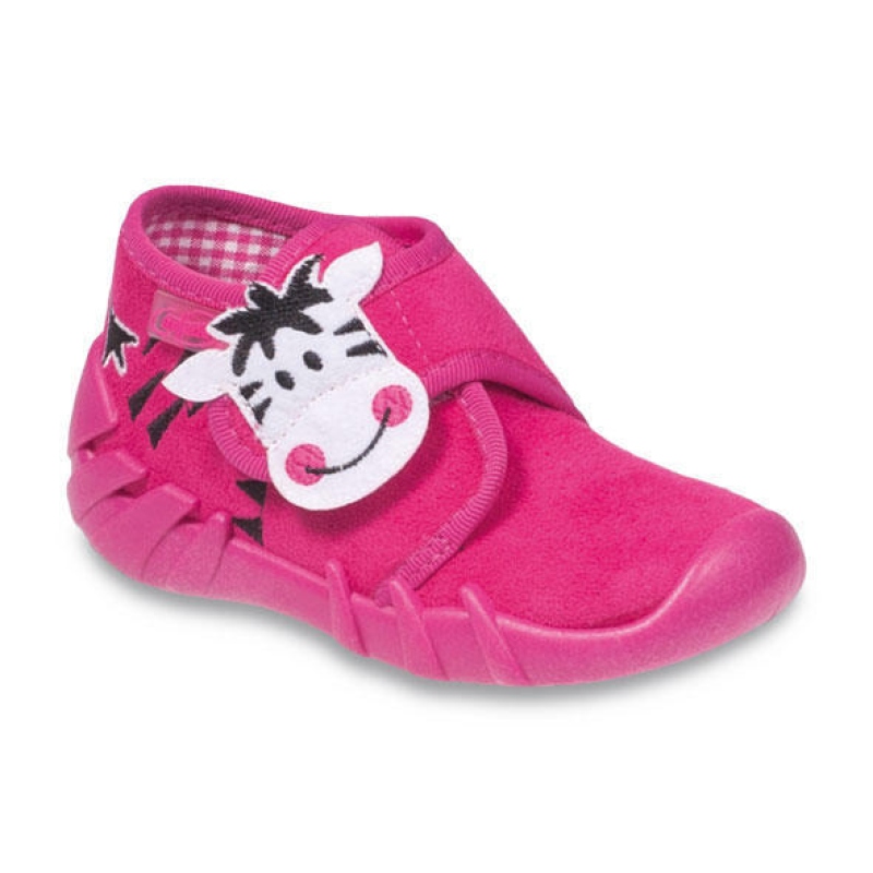 523P003 18 - dívčí bačkorky Befado, zebra