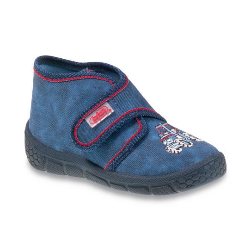 529P027 18 - chl.suchý zip, tm.modrá, traktor