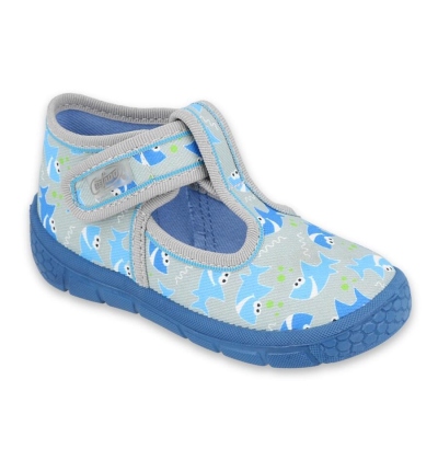 531P091 18 - chlapecké bačkorky Befado, žraloci