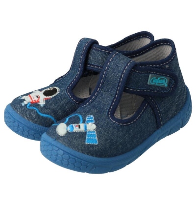 531P096 18 - chlapecké bačkorky Befado modré,kosmo