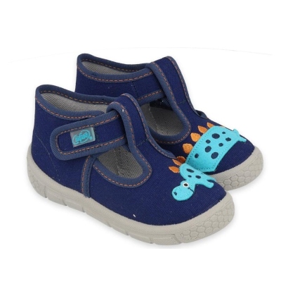 531P118 18 - chlapecké bačkorky Befado modré, dino