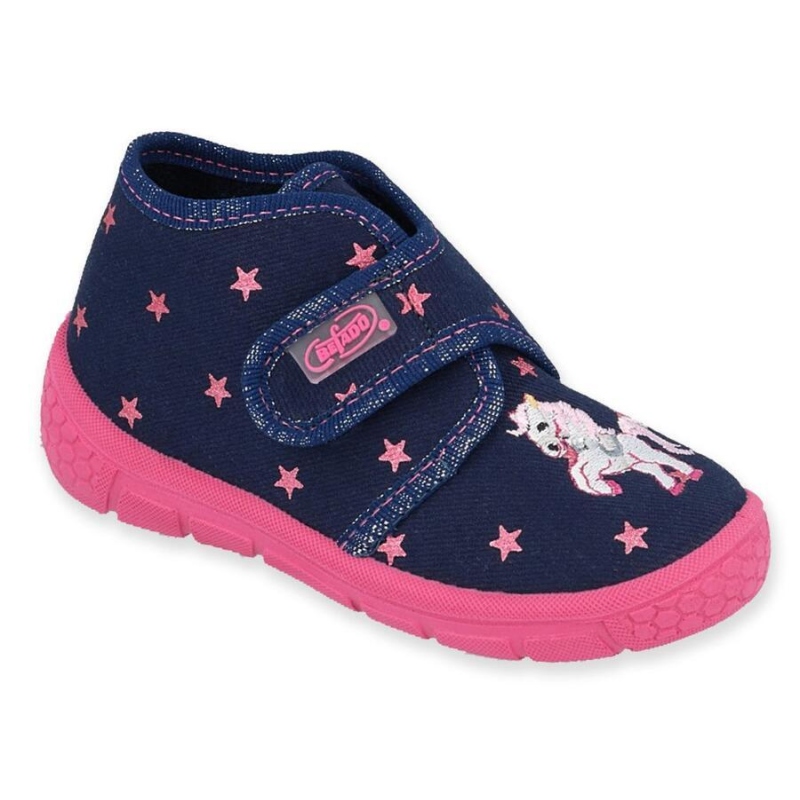 538P015 19 - dívčí bačkorky Befado, suchý zip, kůň