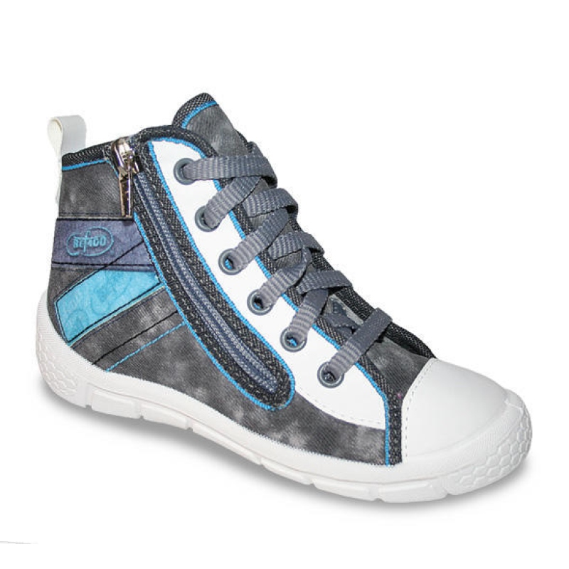 547P001 18 - tenisky-kotníčkové, zip, šedá batika