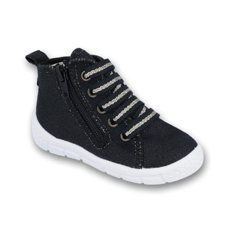 547P003 18 - dív.tenisky-kotníčkové, zip, černá