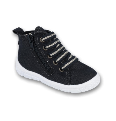 547P003 18 - dív.tenisky-kotníčkové, zip, černá