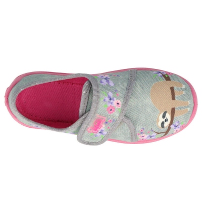 560X171 25 - dívčí růž.-šedé bačkorky Befado na SZ