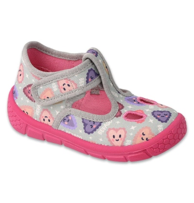 630P007 - dívčí bačkorky Befado, srdíčka