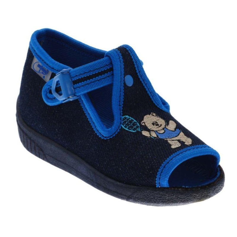 631B098 18 - chl.sandálek, modrá, méďa