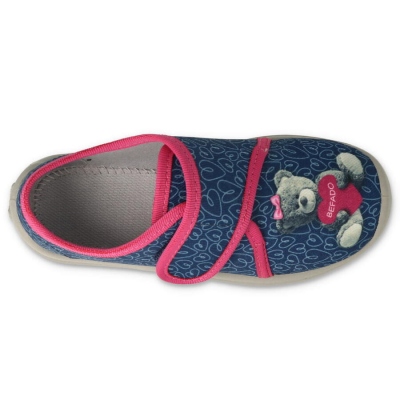 660X049 25 - dívčí bačkorky Befado 1SZ, medvídek