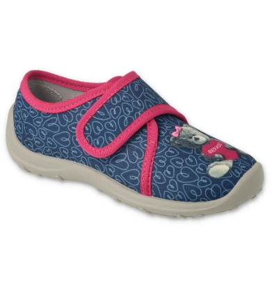 660X049 25 - dívčí bačkorky Befado 1SZ, medvídek