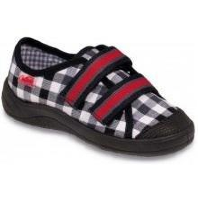 672X020 25 - chlap.tenisky, 2 SZ,černo bílé kostky