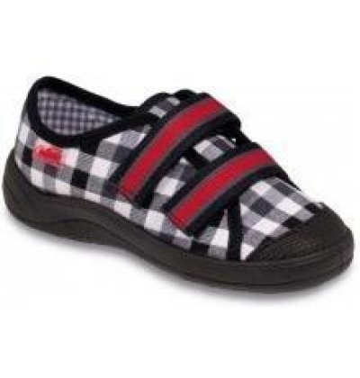 672X020 25 - chlap.tenisky, 2 SZ,černo bílé kostky