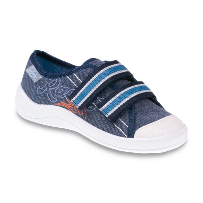 672X051 26 - chlap.tenisky, 2 SZ, modrá, nápis