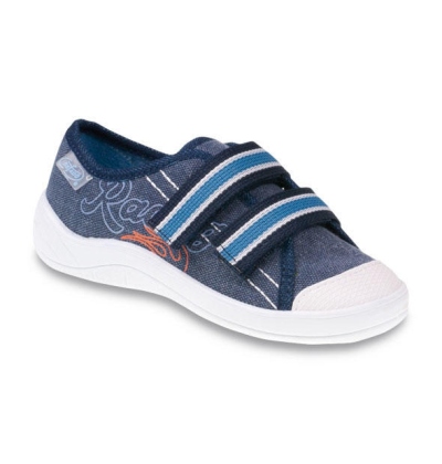 672X051 26 - chlap.tenisky, 2 SZ, modrá, nápis