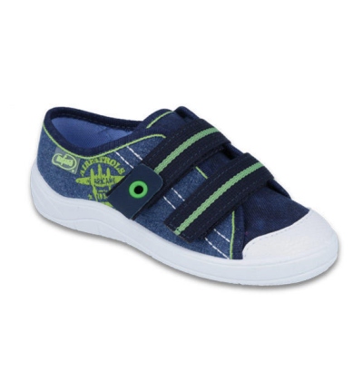 672X061 25 - chl.tenisky, 2 SZ, modrá se znakem