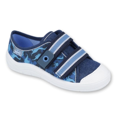 672X066 25 - chl.tenisky, 2 SZ, modrá, dinosauři