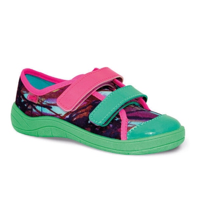 672Y034 31 - dívčí tenisky Befado 2 SZ, zel-růžové