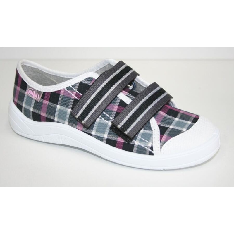 672Y043 34 - dívčí tenisky Befado 2 SZ, káro