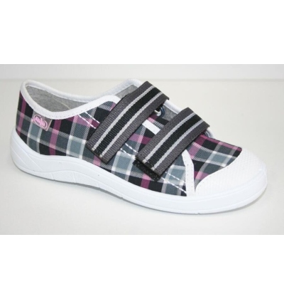 672Y043 34 - dívčí tenisky Befado 2 SZ, káro