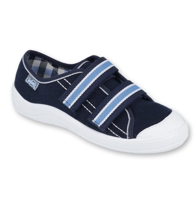 672Y049 31 - chl. tenisky,2 SZ, tm.modrá, modré SZ