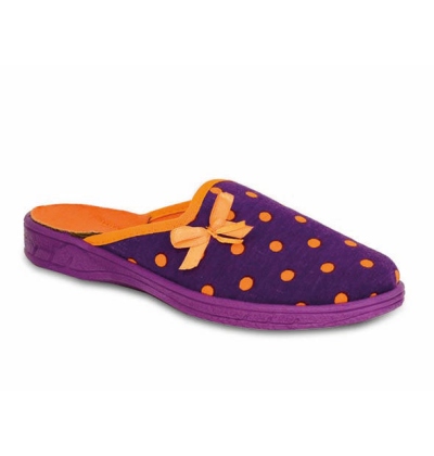 707Y341 33 - dívčí pantofle Befado ZŠ, fial.,tečky