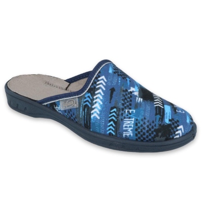 707Y402 31 -JOGI chlapecké pantofle ZŠ modré,šipky