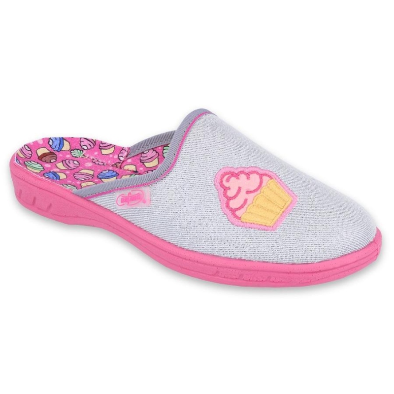 707Y407 31 - JOGI dívčí pantofle šedé, ZŠ, cupcake